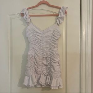 Ruffled and Ruched Mini Dress